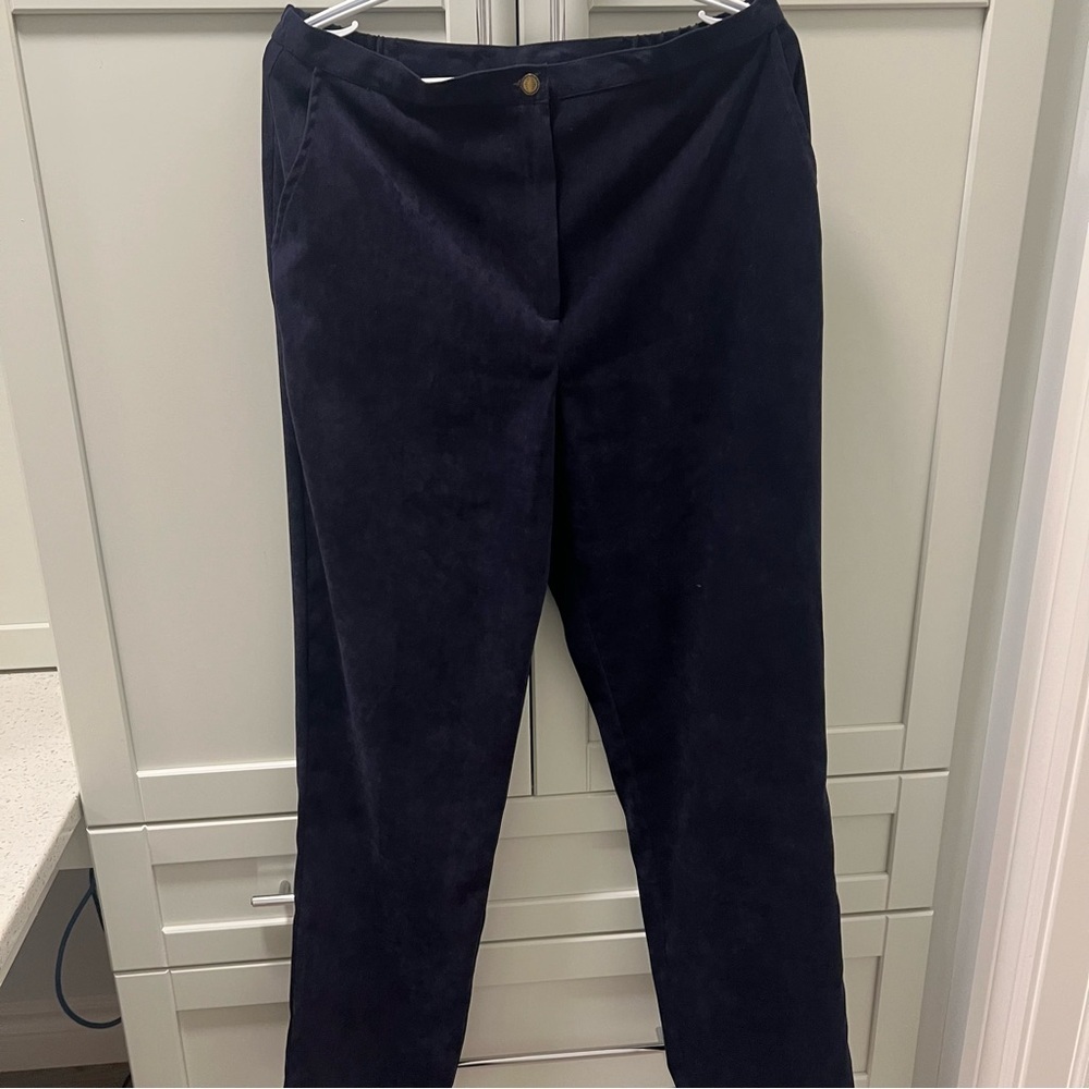 Vintage LANA LEE 3 Pce Suede-Like Dark Blue Suit Set | Size 14 - Picture 3 of 15